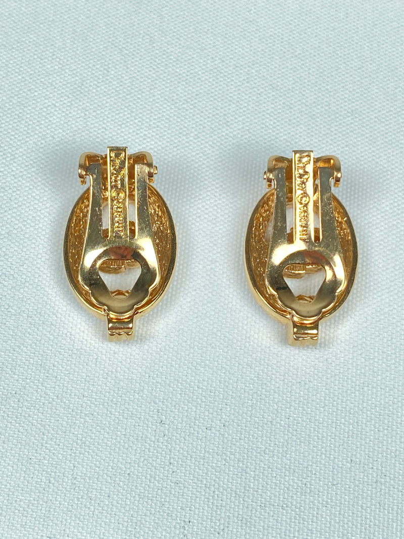 CHRISTIAN DIOR - VINTAGE CD LOGO EARRINGS