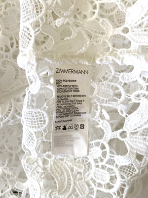 ZIMMERMANN - EMPIRE FIT & FLARE SHORT DRESS - SZ 1 / 10 AUS - NEW WITH TAGS