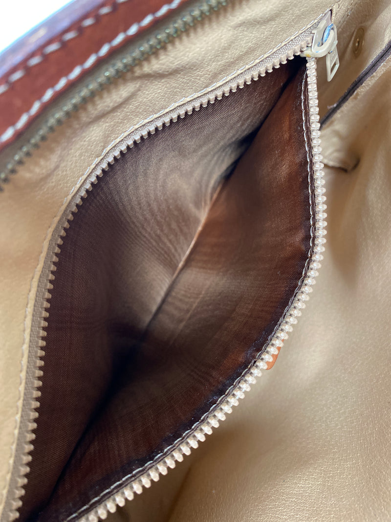 CELINE - VINTAGE MACADAM CLUTCH