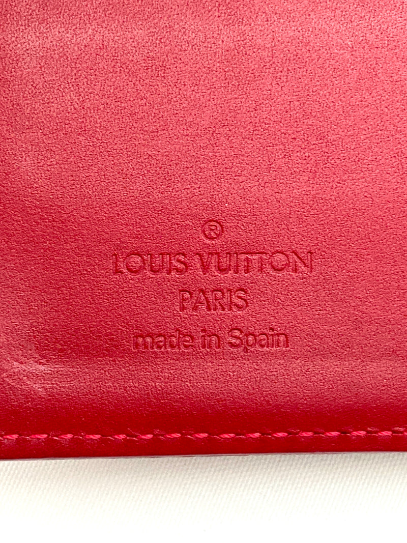 LOUIS VUITTON - AGENDA PM IN RED MONOGRAM VERNIS