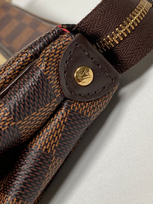 Louis Vuitton Eva Clutch Damier Ebene Canvas with Shoulder Strap