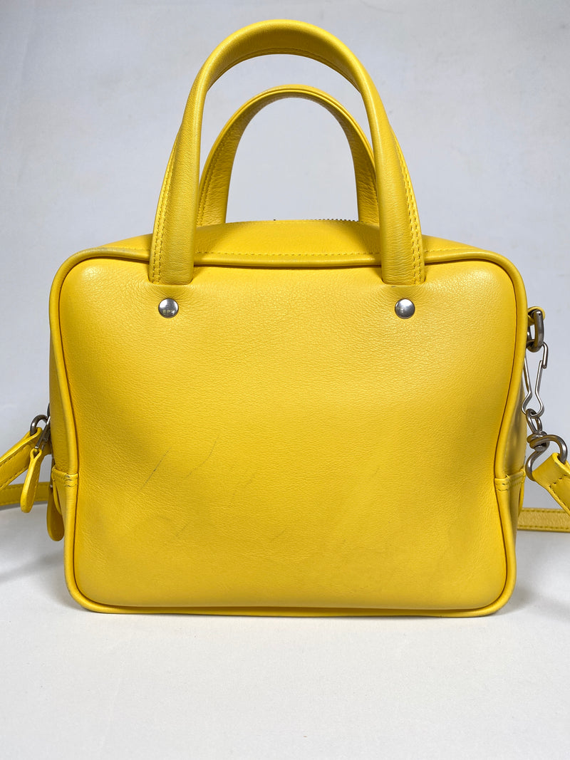 BALENCIAGA  - TRIANGLE SQUARE XS BAG IN YELLOW
