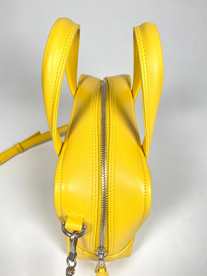 BALENCIAGA  - TRIANGLE SQUARE XS BAG IN YELLOW