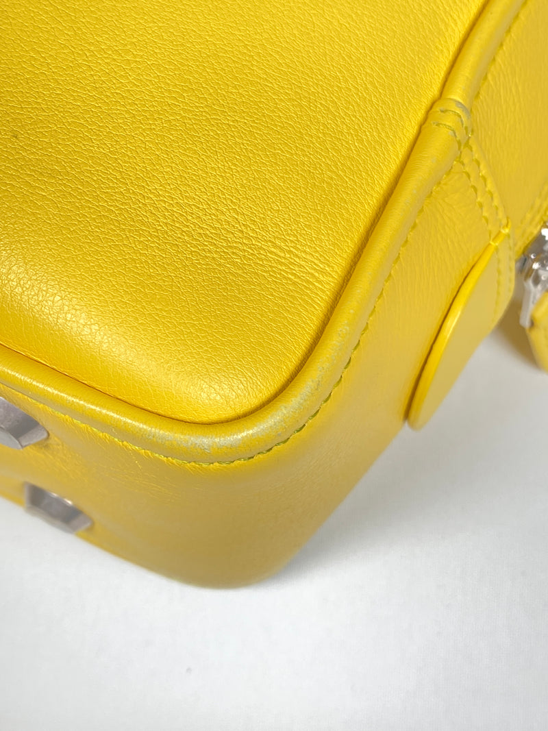 BALENCIAGA  - TRIANGLE SQUARE XS BAG IN YELLOW