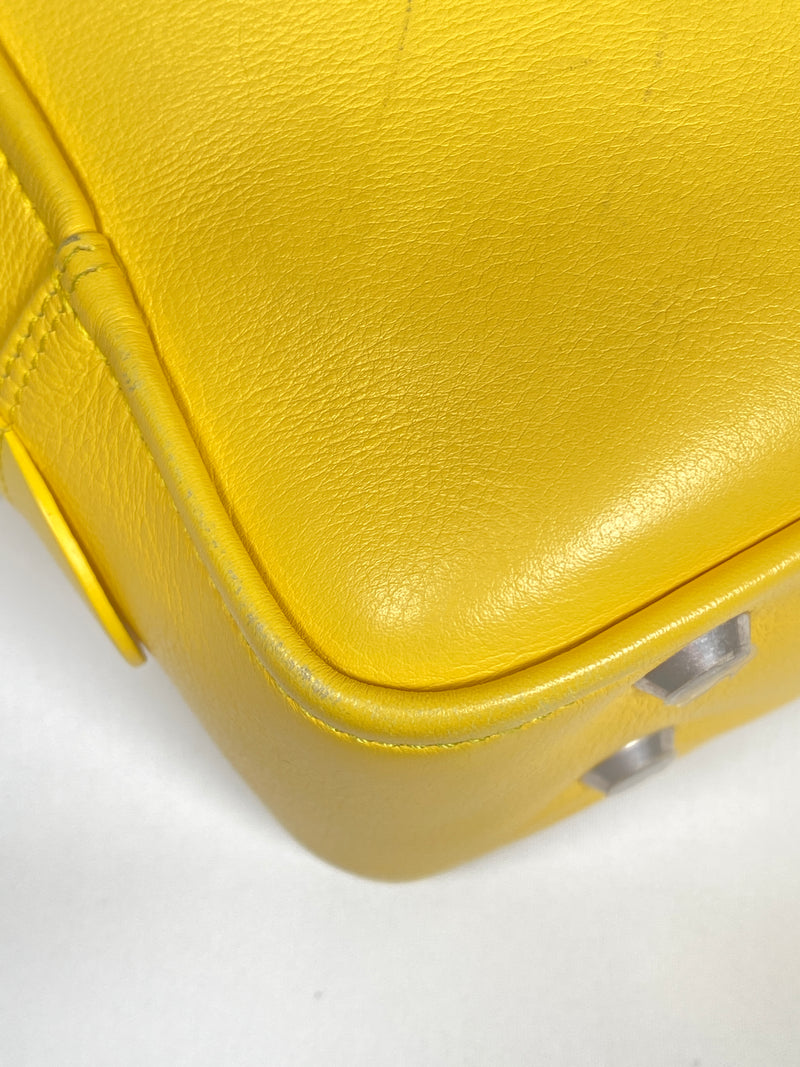 BALENCIAGA  - TRIANGLE SQUARE XS BAG IN YELLOW