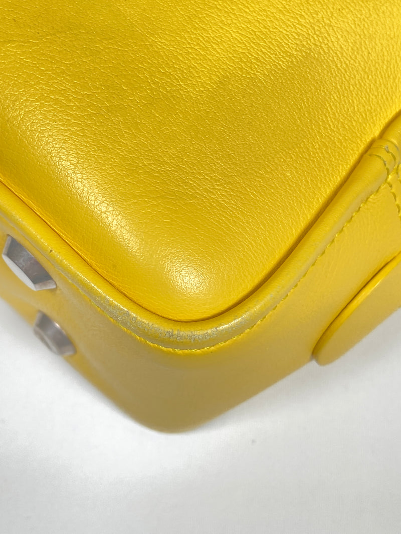 BALENCIAGA  - TRIANGLE SQUARE XS BAG IN YELLOW