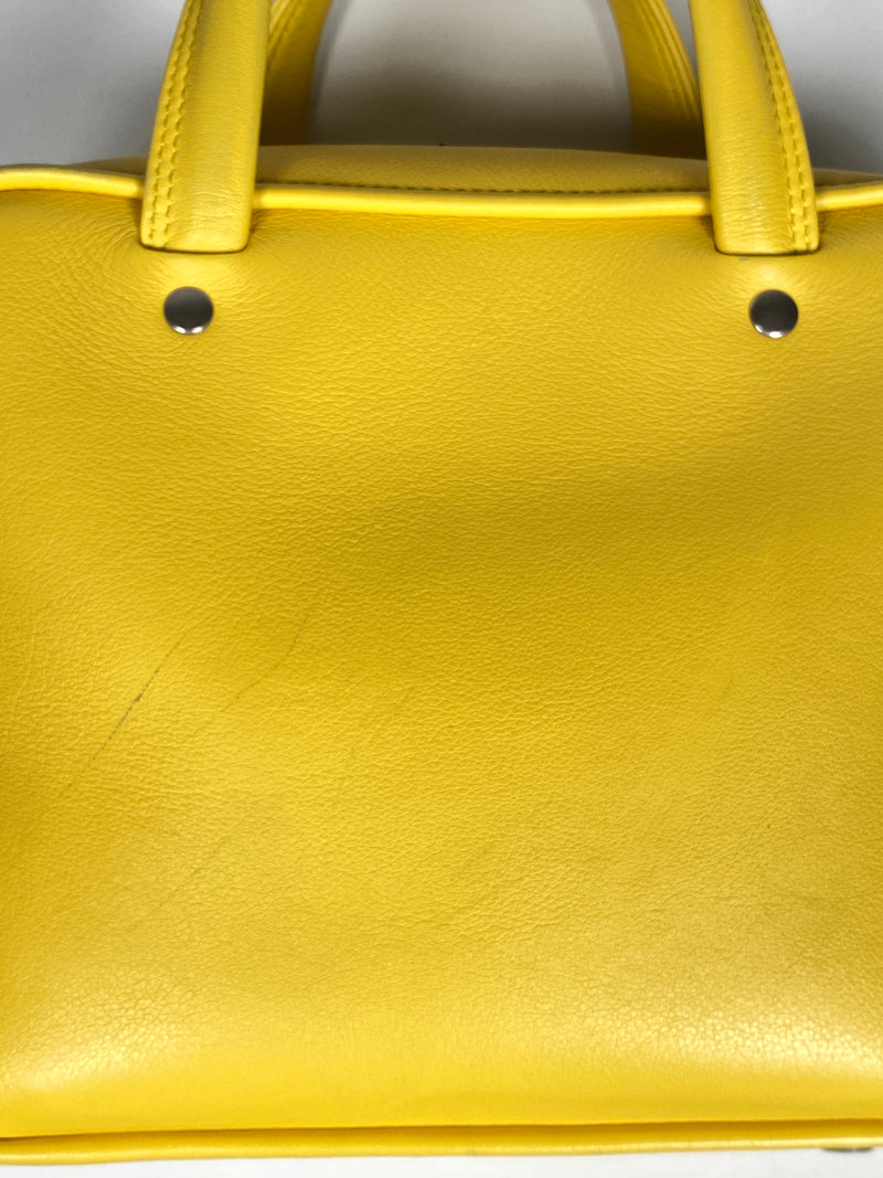 BALENCIAGA  - TRIANGLE SQUARE XS BAG IN YELLOW