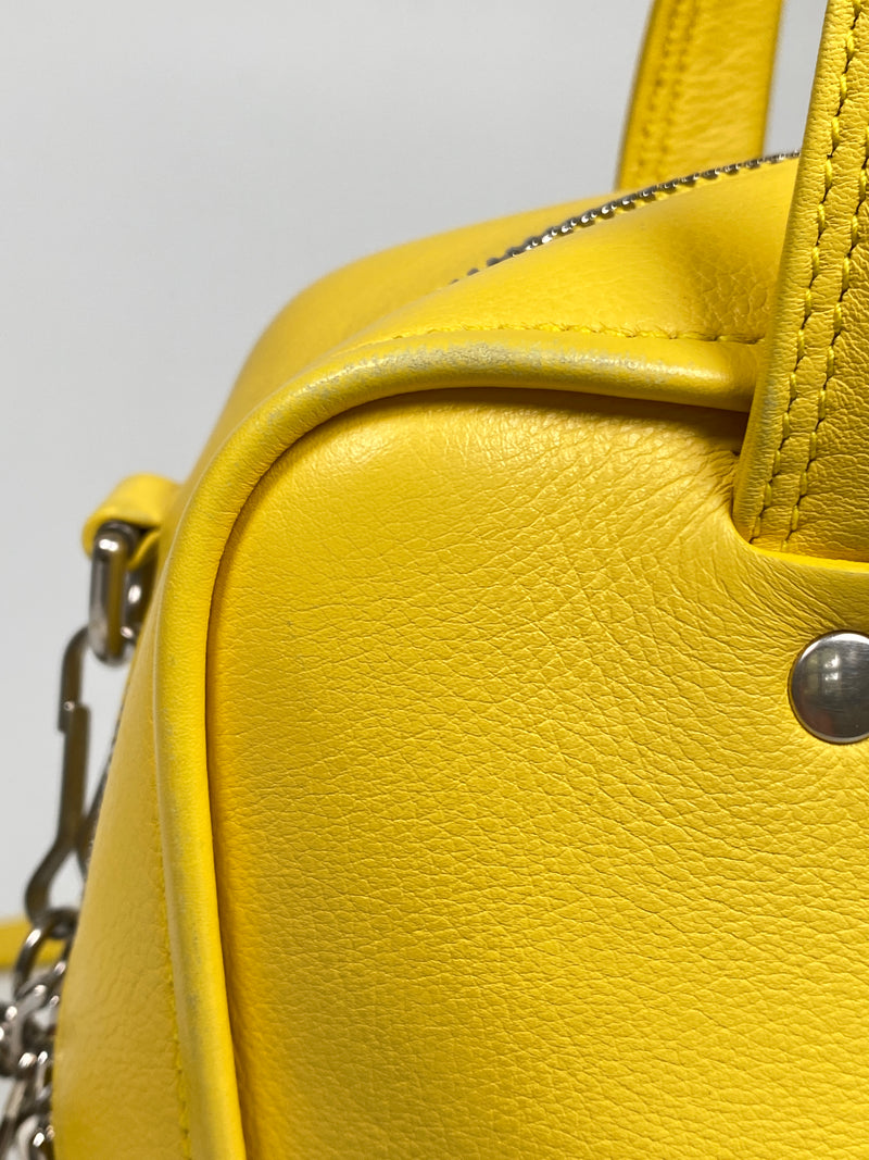 BALENCIAGA  - TRIANGLE SQUARE XS BAG IN YELLOW