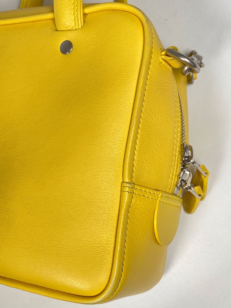 BALENCIAGA  - TRIANGLE SQUARE XS BAG IN YELLOW