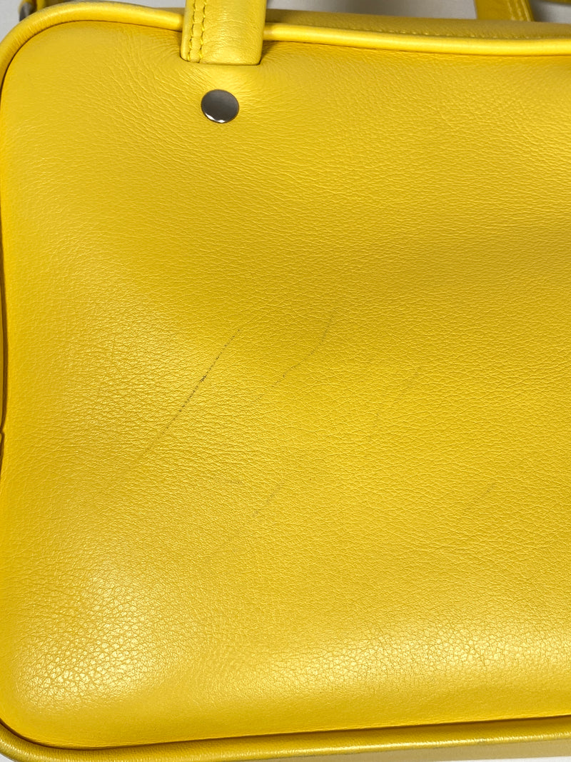 BALENCIAGA  - TRIANGLE SQUARE XS BAG IN YELLOW