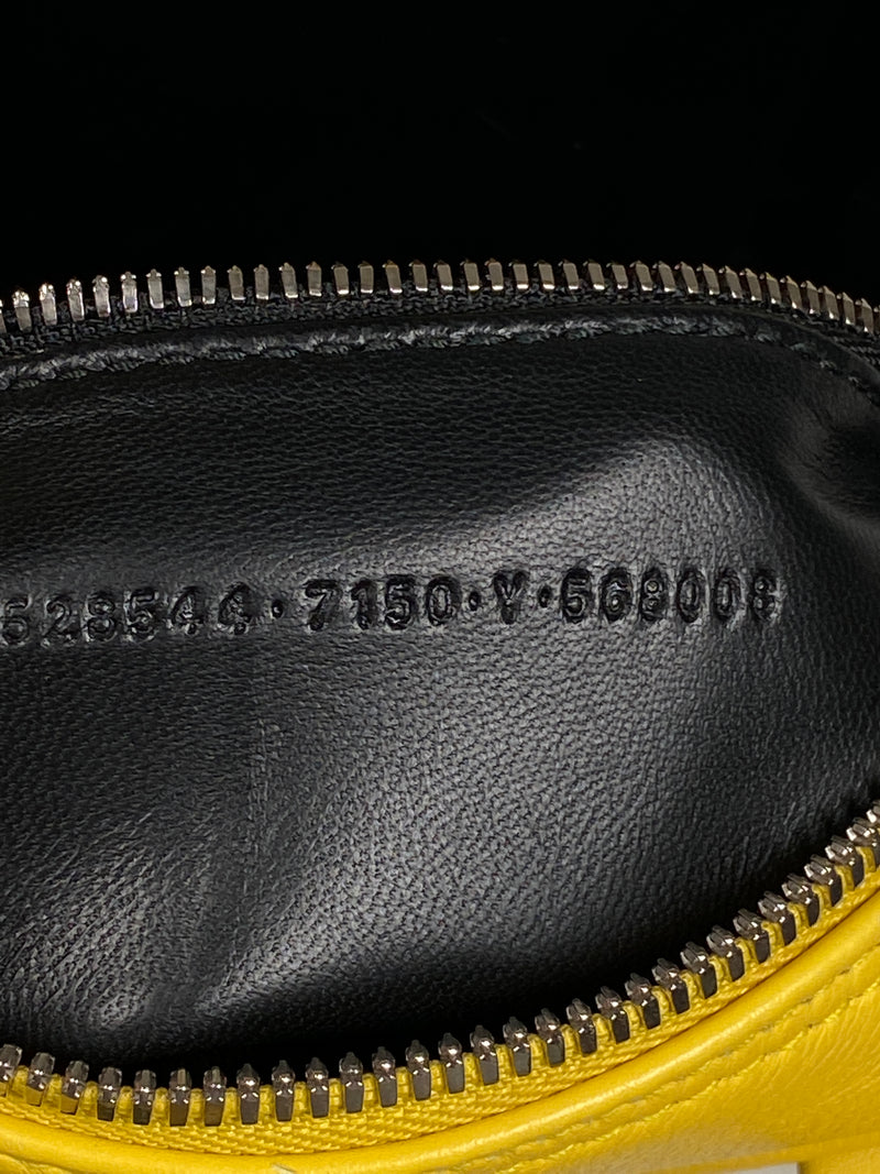 BALENCIAGA  - TRIANGLE SQUARE XS BAG IN YELLOW
