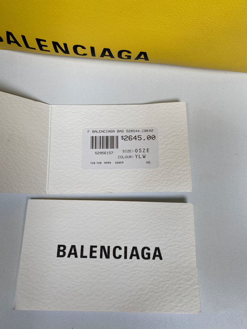BALENCIAGA  - TRIANGLE SQUARE XS BAG IN YELLOW