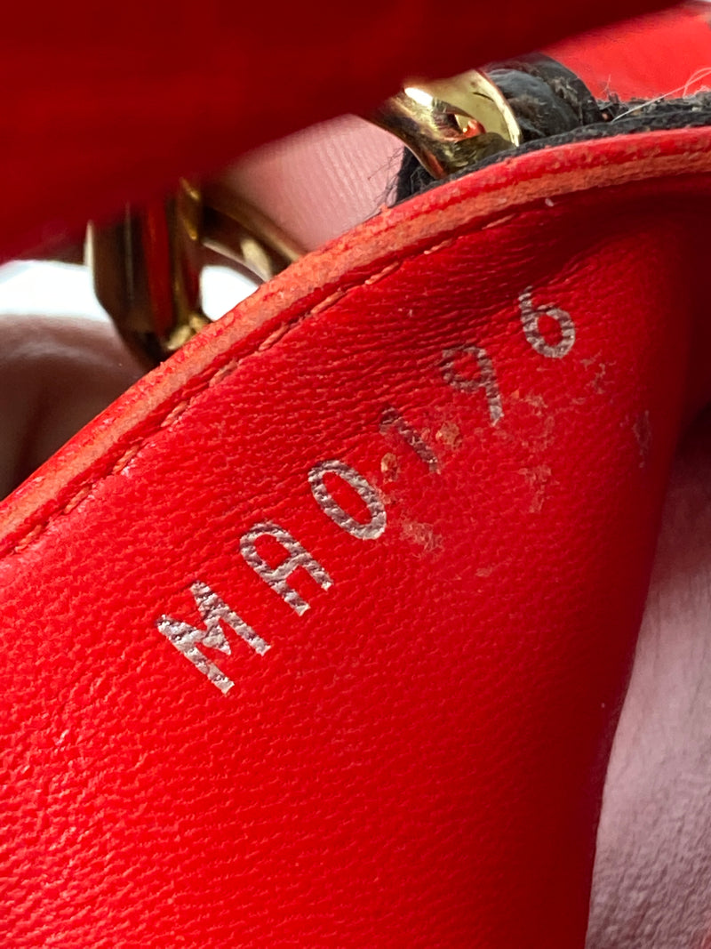 LOUIS VUITTON - BOM DIA MULES MONOGRAM & RED - SZ 38