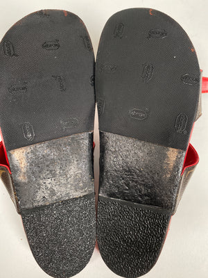 LOUIS VUITTON - BOM DIA MULES MONOGRAM & RED - SZ 38