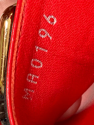 LOUIS VUITTON - BOM DIA MULES MONOGRAM & RED - SZ 38