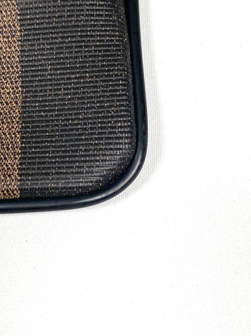 FENDI - BLACK PEQUIN CANVAS COIN PURSE