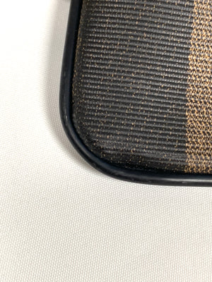 FENDI - BLACK PEQUIN CANVAS COIN PURSE