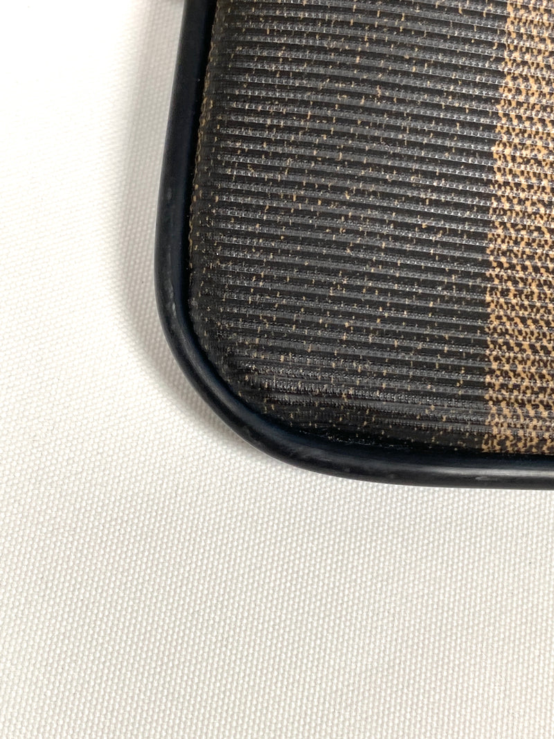 FENDI - BLACK PEQUIN CANVAS COIN PURSE