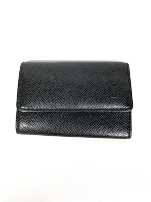 LOUIS VUITTON - BLACK TAIGA LEATHER MULTICLES 6 KEY HOLDER