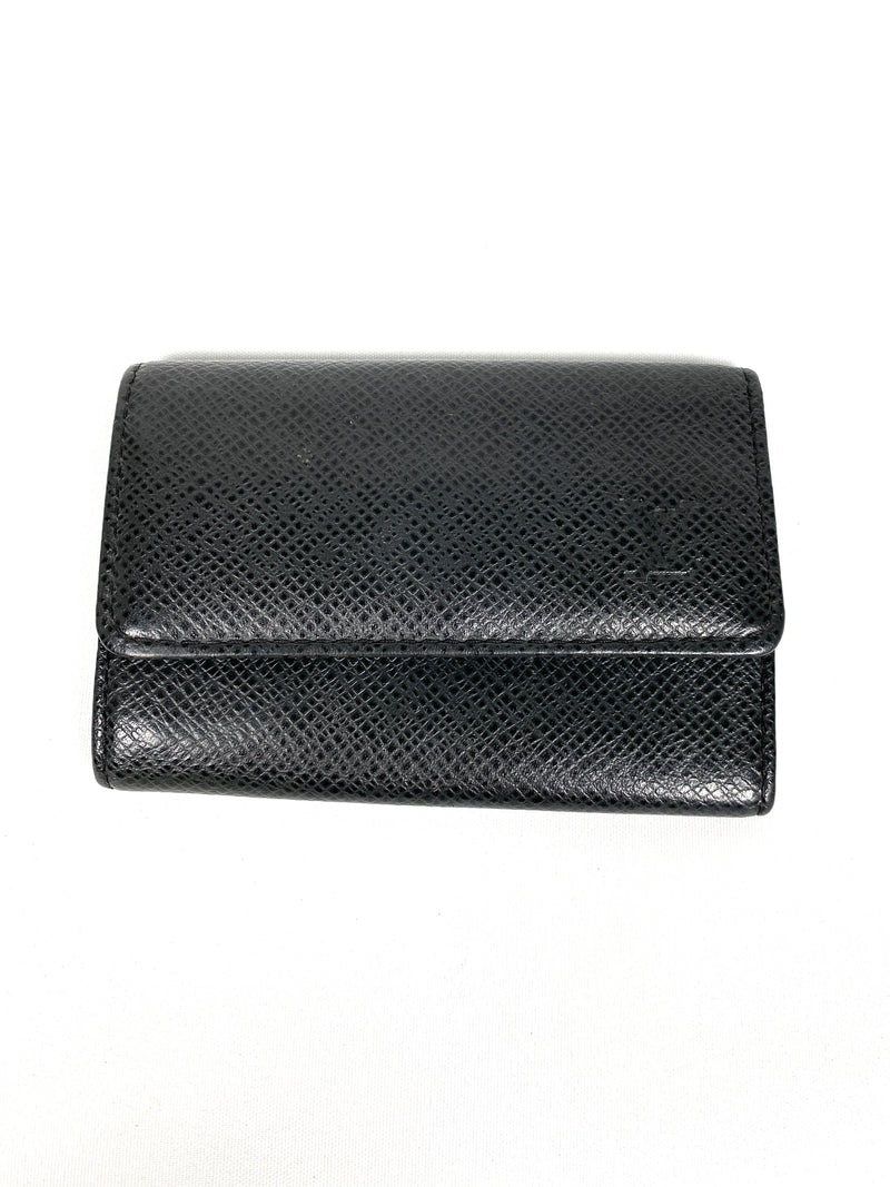 LOUIS VUITTON - BLACK TAIGA LEATHER MULTICLES 6 KEY HOLDER