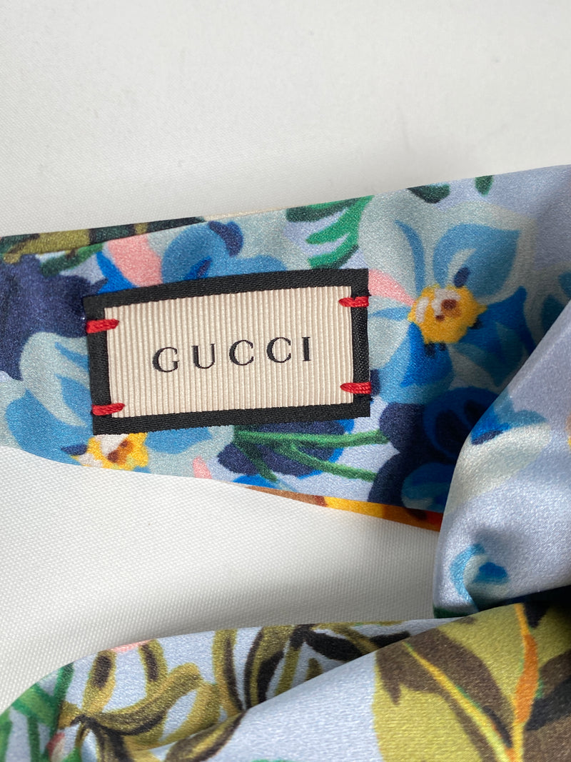 GUCCI - JOSIF FLOWER PRINT SILK HEADBAND - NEW WITH TAGS