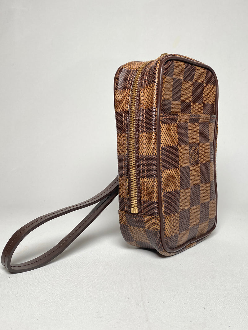 LOUIS VUITTON - OKAPI ETUI DAMIER EBENE GM POUCH *RARE*