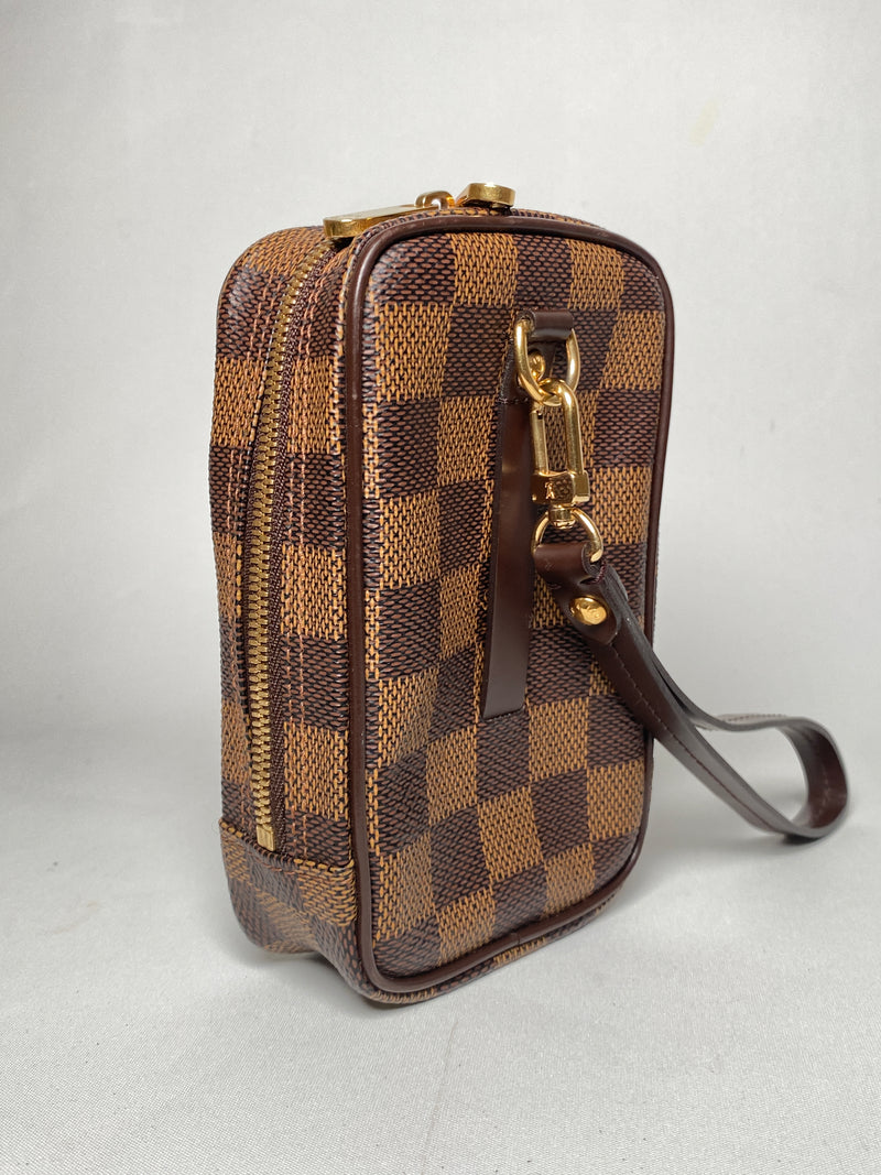 LOUIS VUITTON Damier Ebene Etui Okapi PM Shoulder Pouch