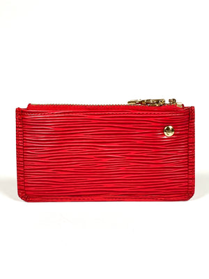 LOUIS VUITTON - ROUGE EPI LEATHER POCHETTE CLES