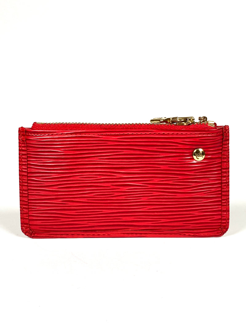 LOUIS VUITTON - ROUGE EPI LEATHER POCHETTE CLES