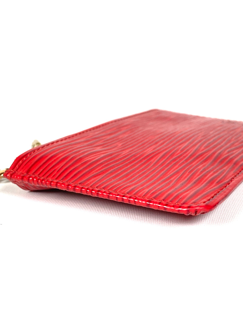 LOUIS VUITTON - ROUGE EPI LEATHER POCHETTE CLES