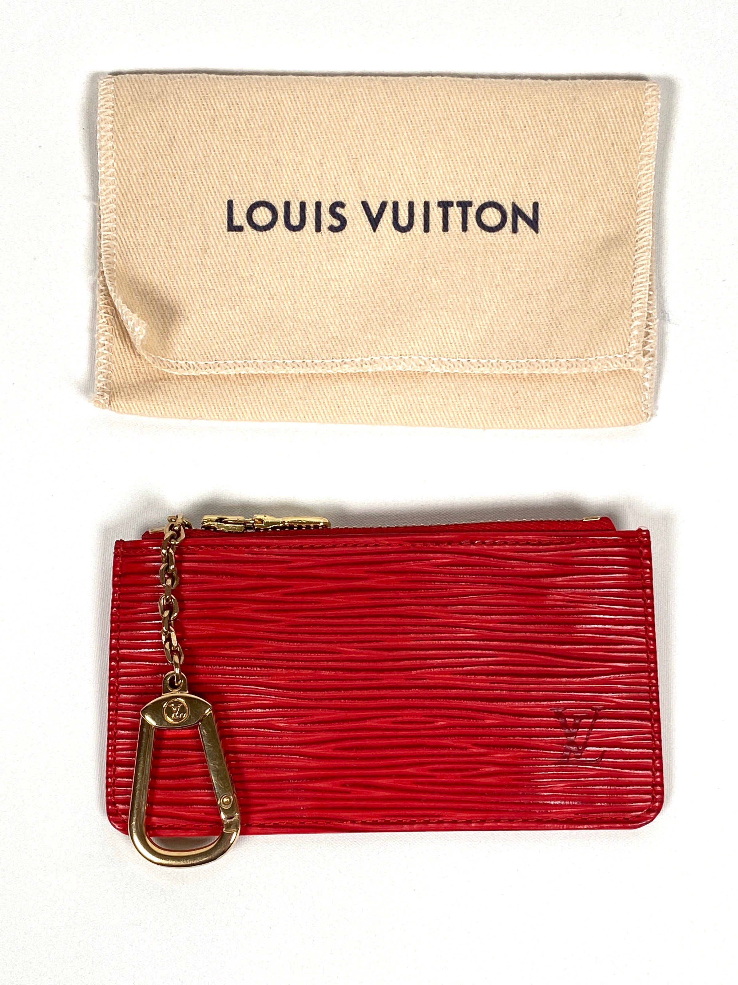 Louis Vuitton Louis Vuitton Pochette Cles Red Epi Leather Coin Case