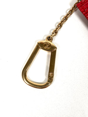 LOUIS VUITTON - ROUGE EPI LEATHER POCHETTE CLES