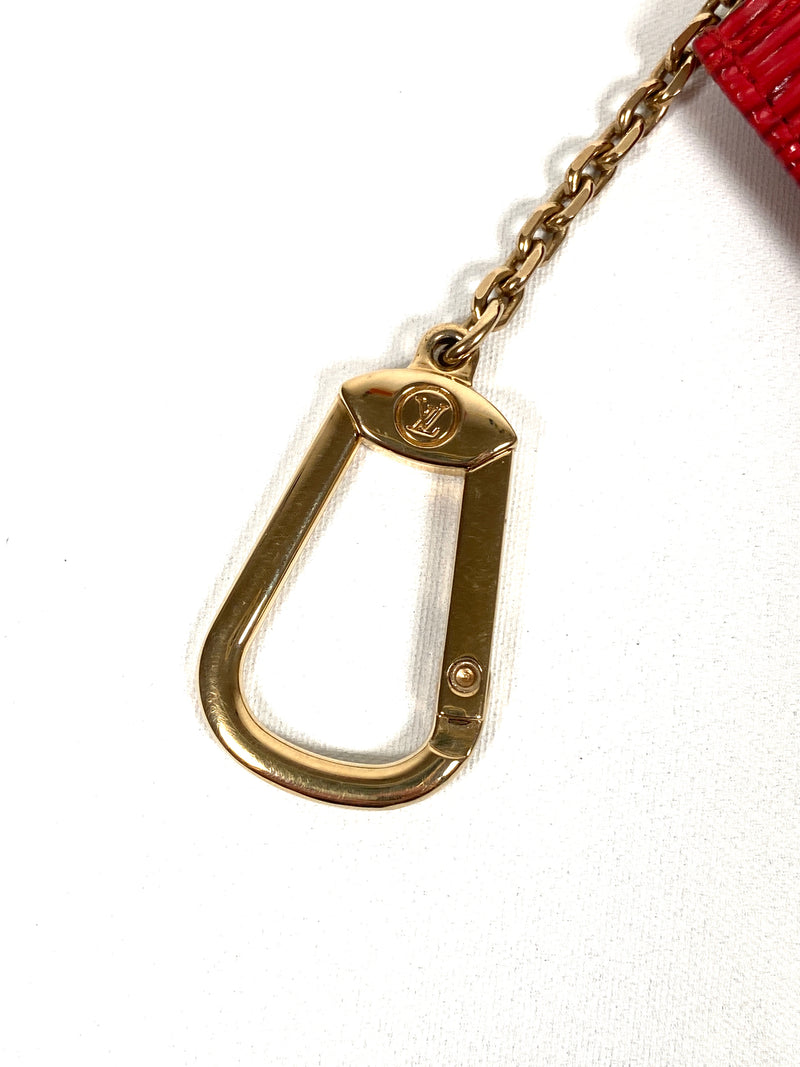 LOUIS VUITTON - ROUGE EPI LEATHER POCHETTE CLES