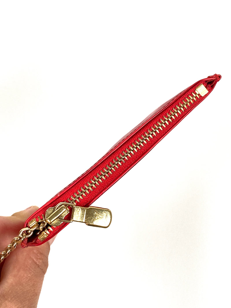LOUIS VUITTON - ROUGE EPI LEATHER POCHETTE CLES