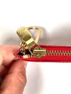 LOUIS VUITTON - ROUGE EPI LEATHER POCHETTE CLES