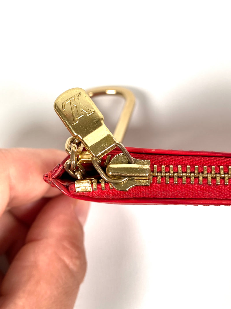 LOUIS VUITTON - ROUGE EPI LEATHER POCHETTE CLES
