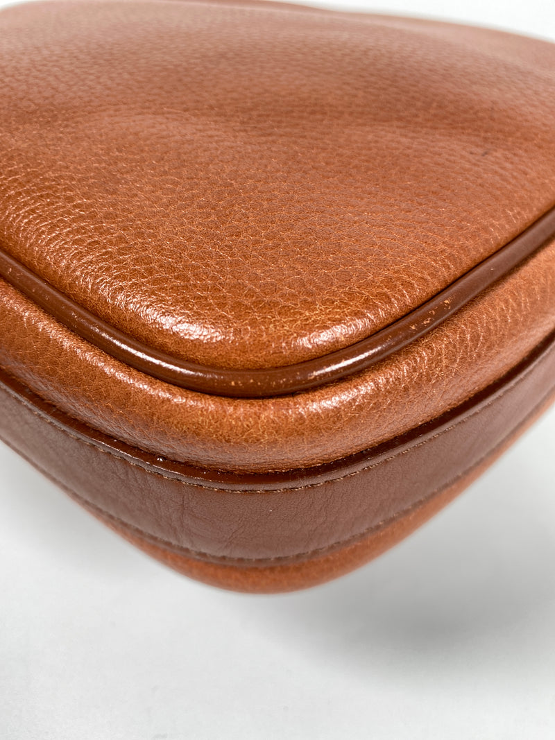 BURBERRY - TAN PEBBLED LEATHER CROSS BODY BAG - VINTAGE