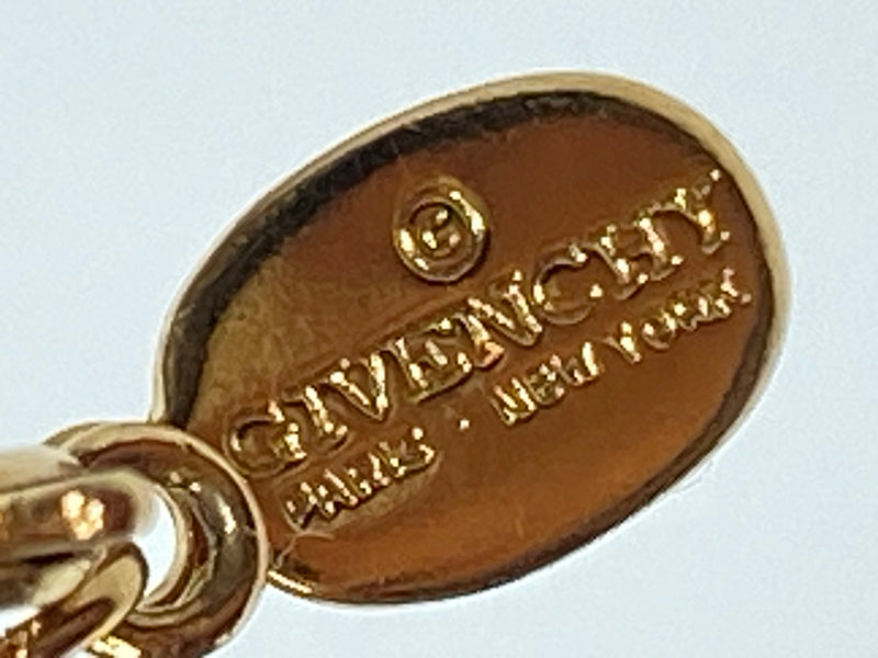 GIVENCHY - GG LOGO GOLD AND RHINESTONE NECKLACE - VINTAGE
