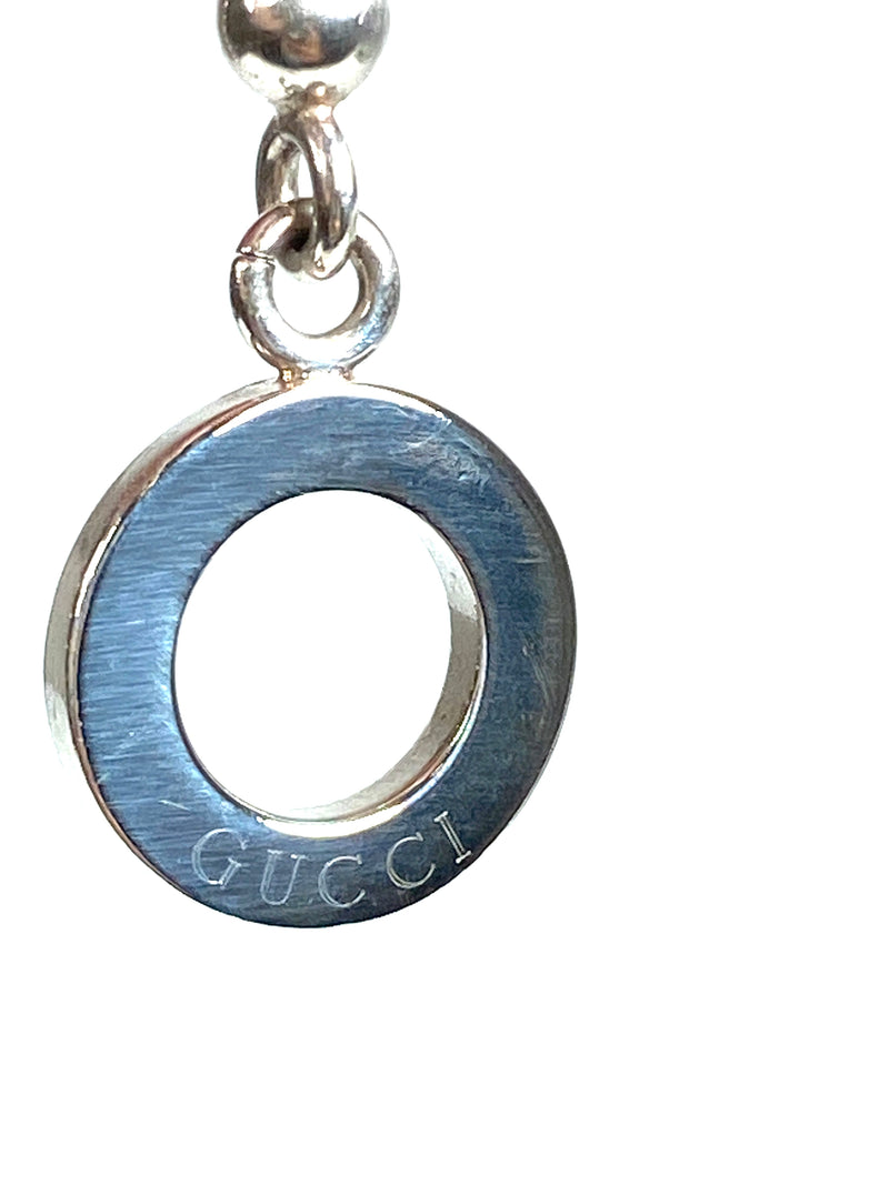GUCCI - BOULE BALL CHAIN CHARM BRACELET SZ 21 STERLING SILVER 925