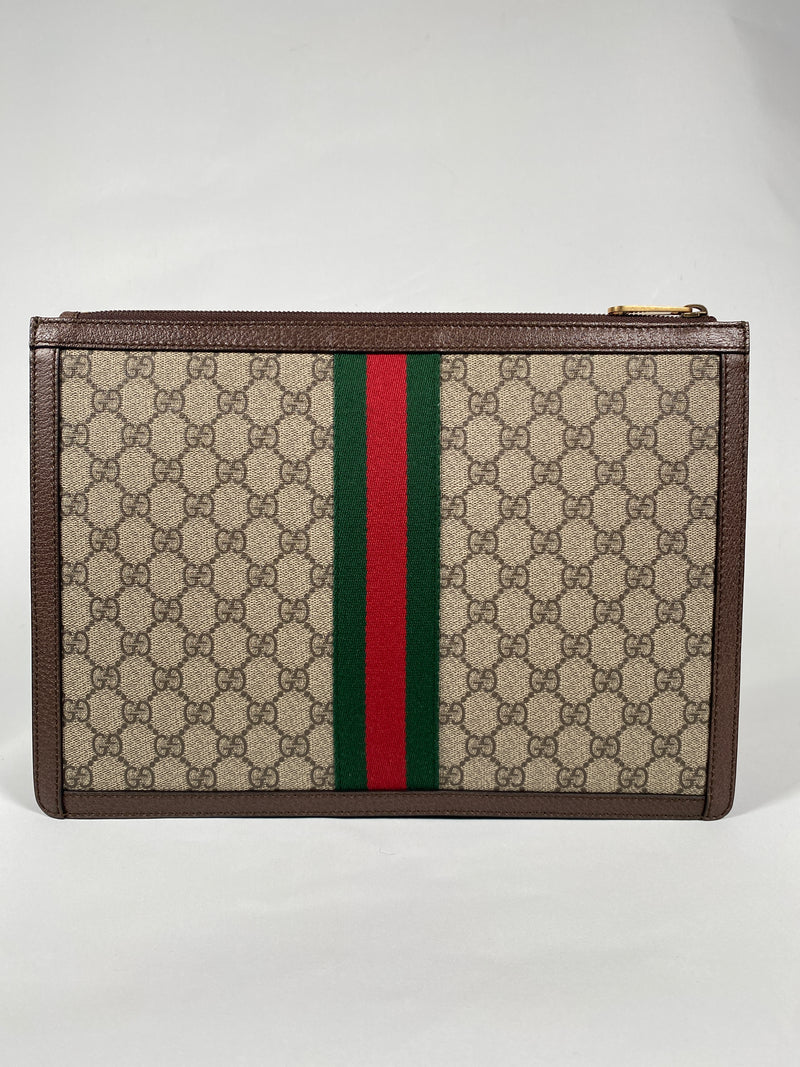 GUCCI - GG SUPREME MONOGRAM OPHIDIA PORTFOLIO POUCH