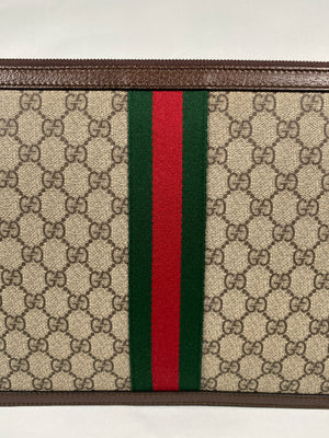 GUCCI - GG SUPREME MONOGRAM OPHIDIA PORTFOLIO POUCH