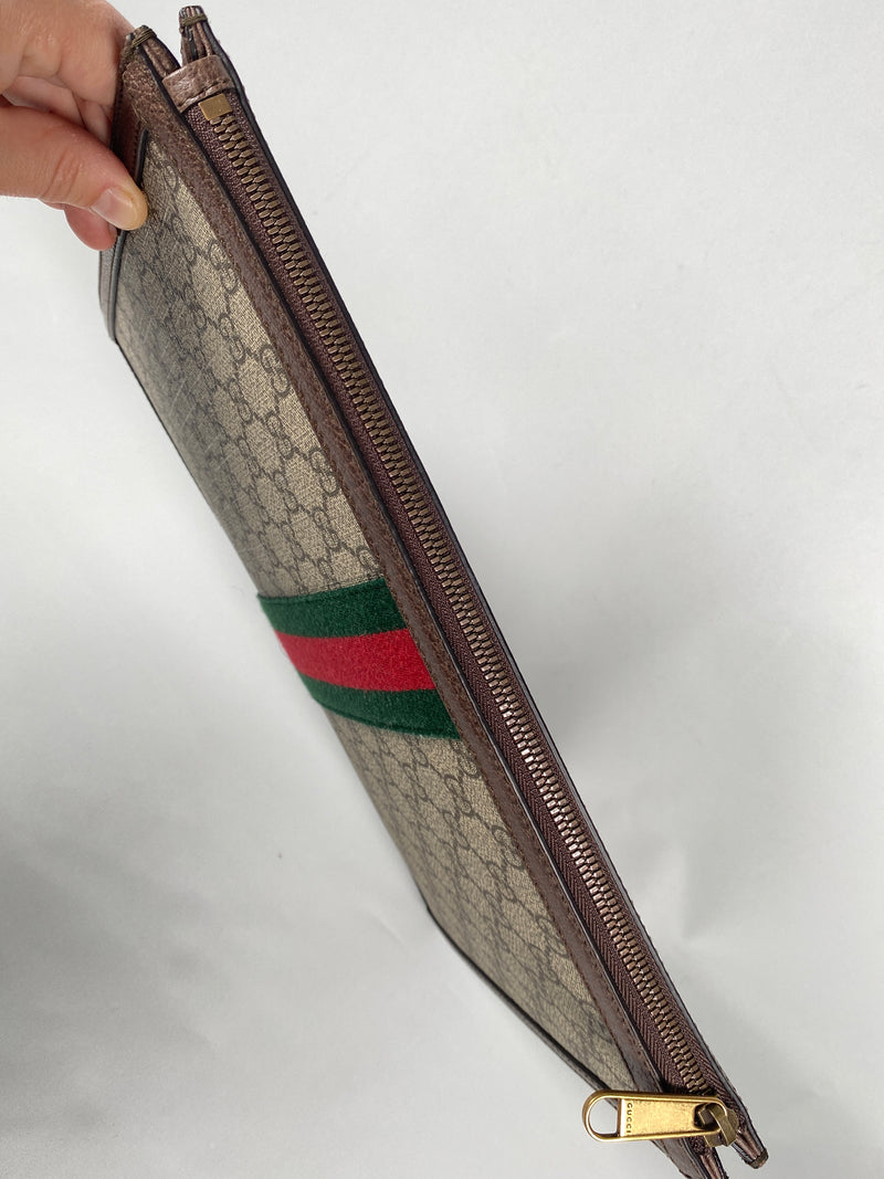GUCCI - GG SUPREME MONOGRAM OPHIDIA PORTFOLIO POUCH