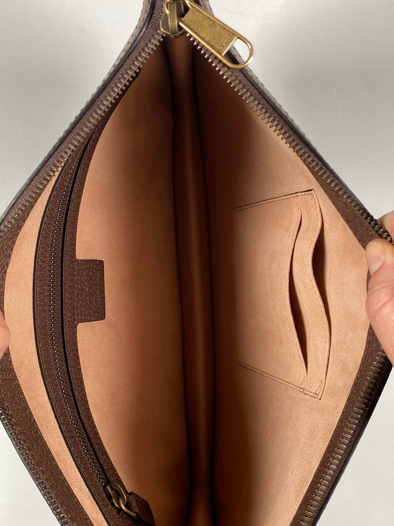 GUCCI - GG SUPREME MONOGRAM OPHIDIA PORTFOLIO POUCH