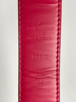 LOUIS VUITTON - MURAKAMI WHITE MONOGRAM MULTICOLORE REVERSIBLE BELT SZ 80/32