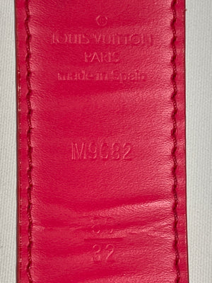 LOUIS VUITTON - MURAKAMI WHITE MONOGRAM MULTICOLORE REVERSIBLE BELT SZ 80/32