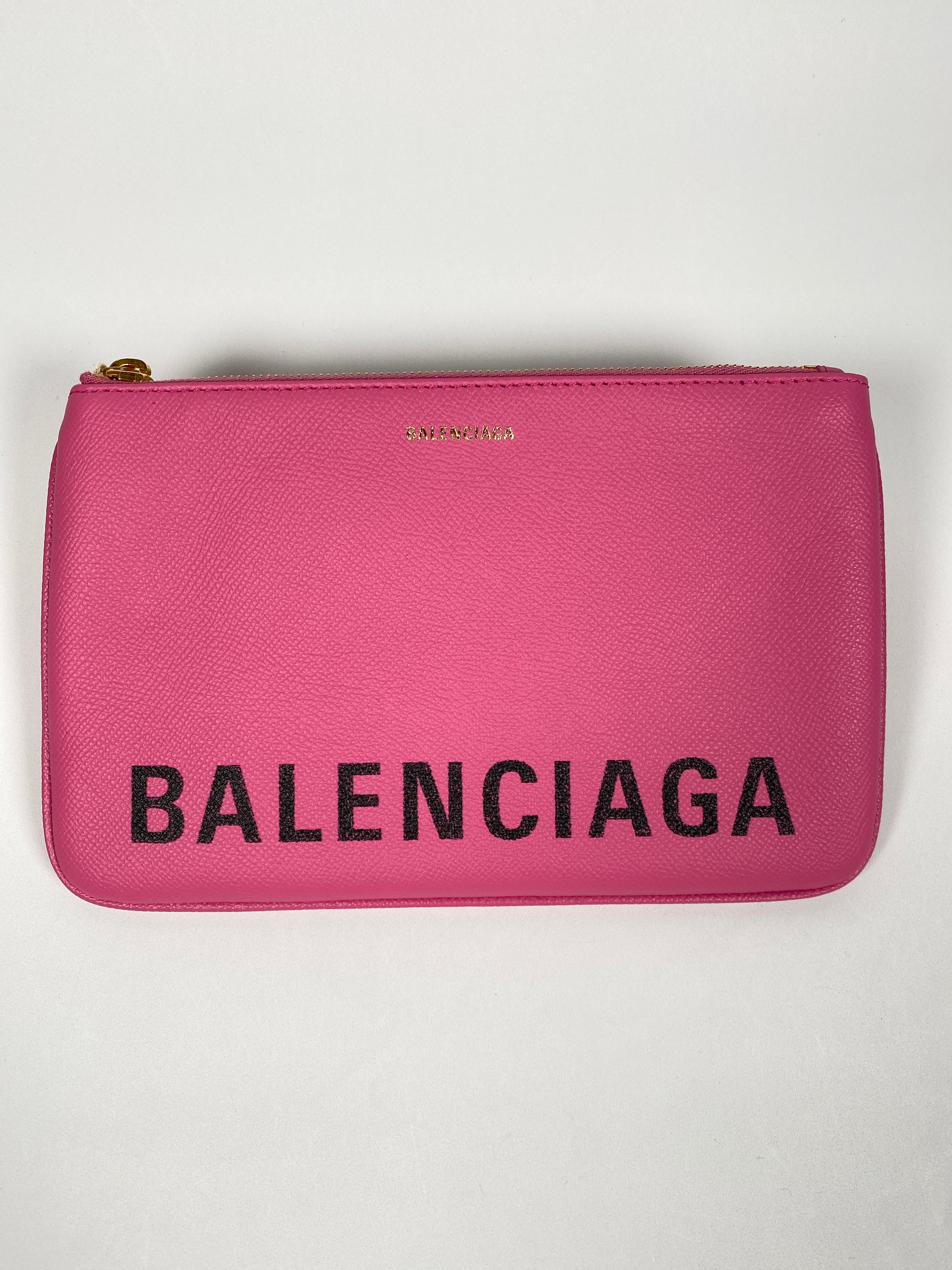 Balenciaga pink clutch online