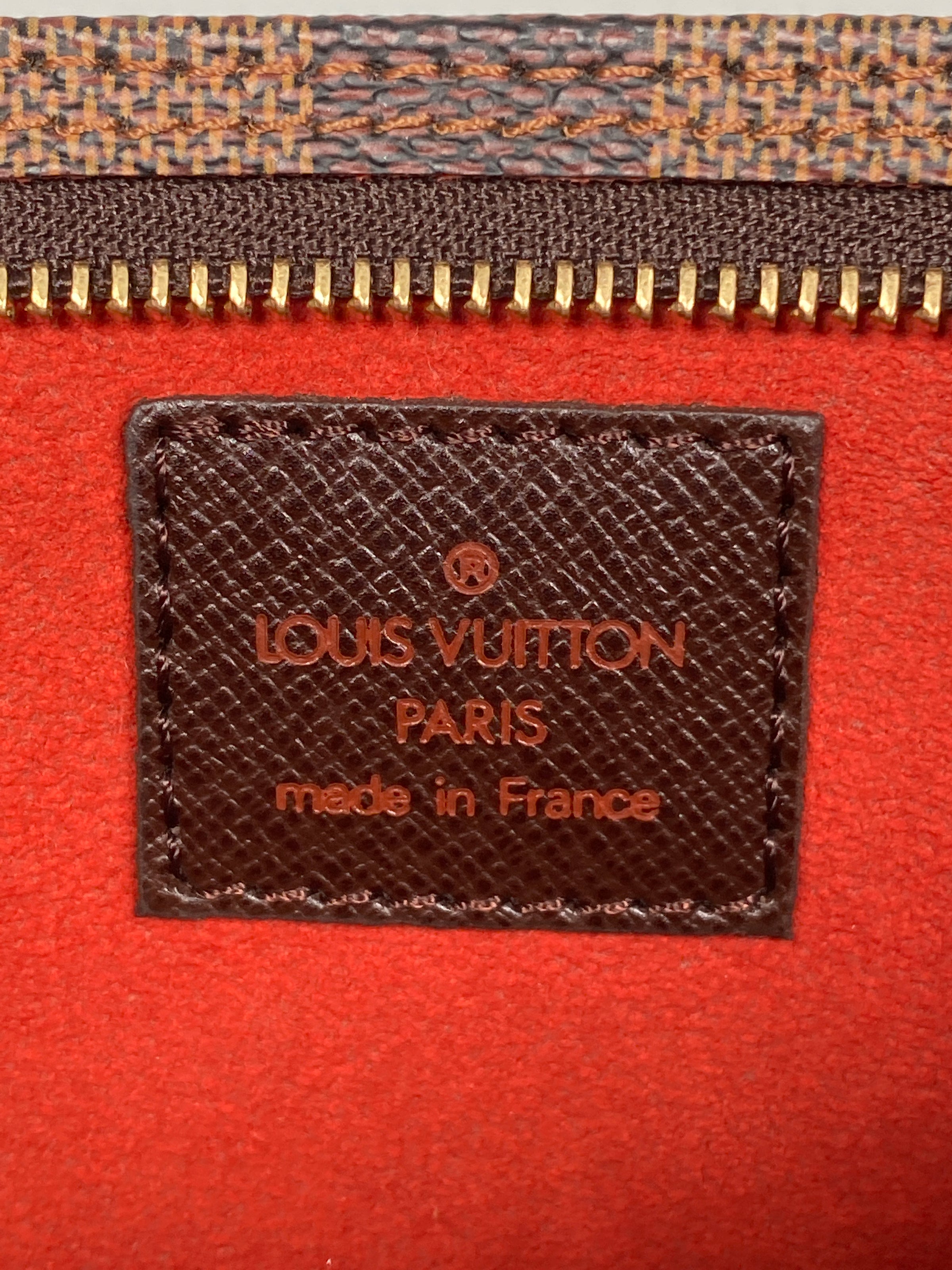 LOUIS VUITTON Damier Ebene Marais Bucket Shoulder Bag Pouch N42240 LV Auth  18153 Cloth ref.334511 - Joli Closet