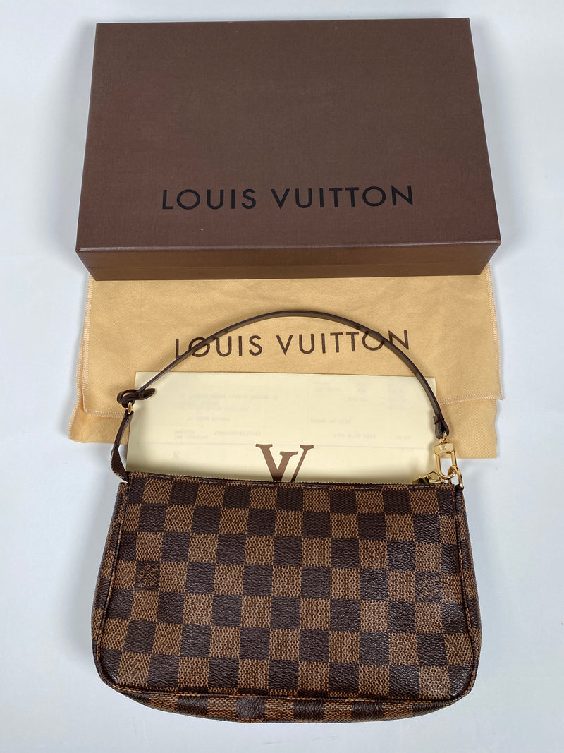 LOUIS VUITTON - POCHETTE ACCESSORIES IN DAMIER EBENE