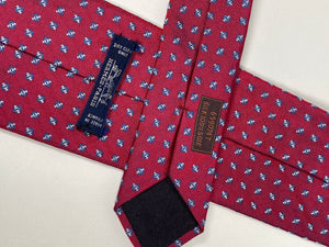 HERMES - BURGUNDY SILK TWILL MENS NECK TIE - WITH BOX