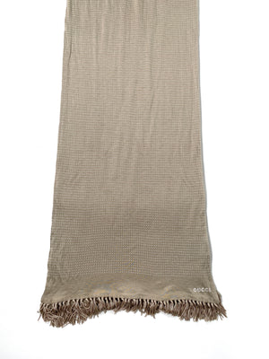 GUCCI - BEIGE WHITE POLKA DOT SPOT MODAL SCARF